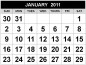 January 2011 Calendar Download